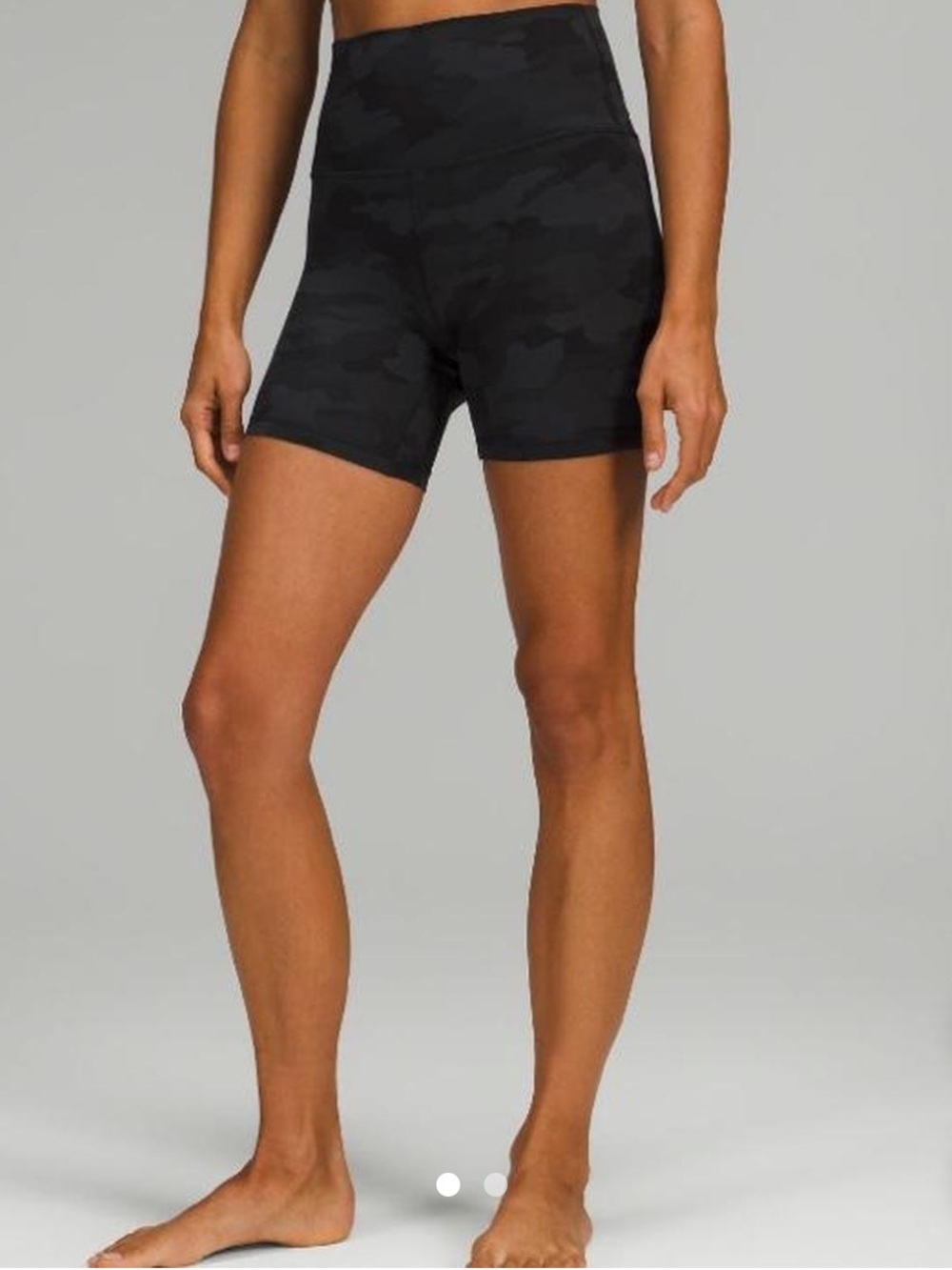 lululemon Align High-Rise Heritage 365 Camo Deep Coal Bike Shorts 6"